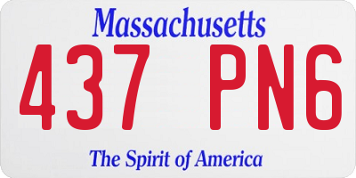 MA license plate 437PN6