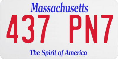 MA license plate 437PN7