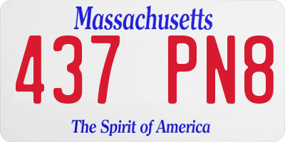 MA license plate 437PN8