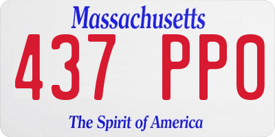 MA license plate 437PP0