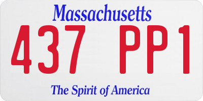 MA license plate 437PP1