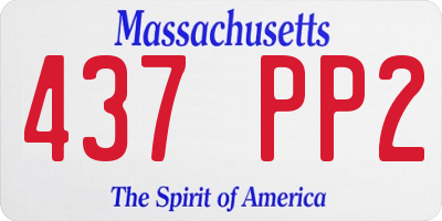 MA license plate 437PP2