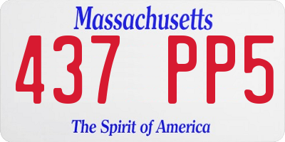 MA license plate 437PP5
