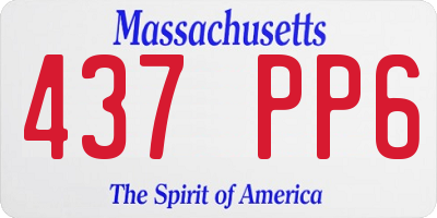 MA license plate 437PP6