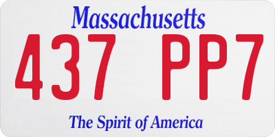 MA license plate 437PP7