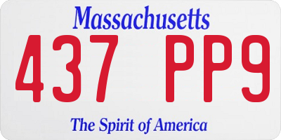 MA license plate 437PP9