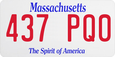 MA license plate 437PQ0