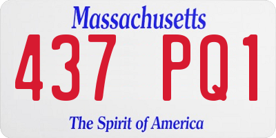 MA license plate 437PQ1