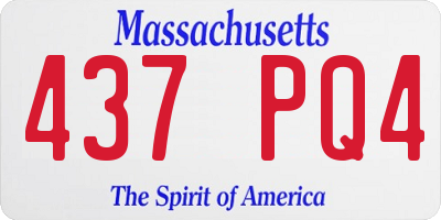 MA license plate 437PQ4