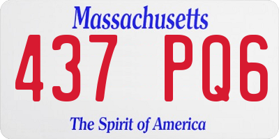 MA license plate 437PQ6