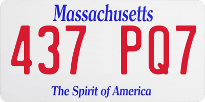 MA license plate 437PQ7