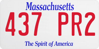 MA license plate 437PR2