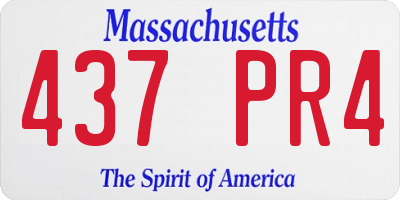 MA license plate 437PR4