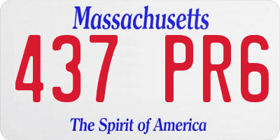 MA license plate 437PR6