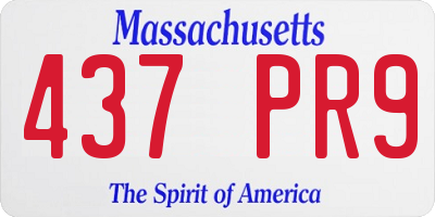 MA license plate 437PR9
