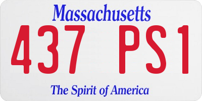 MA license plate 437PS1
