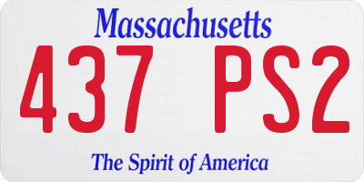 MA license plate 437PS2