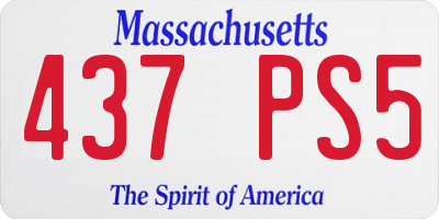 MA license plate 437PS5