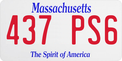 MA license plate 437PS6