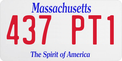 MA license plate 437PT1