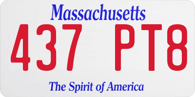 MA license plate 437PT8