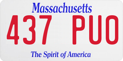 MA license plate 437PU0