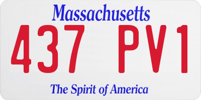 MA license plate 437PV1