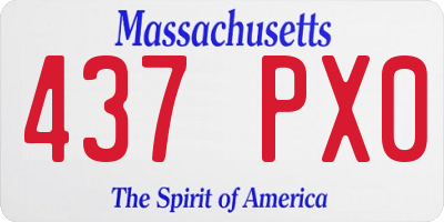 MA license plate 437PX0