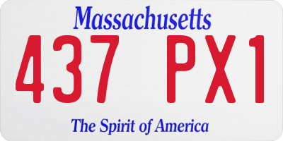 MA license plate 437PX1