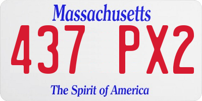 MA license plate 437PX2