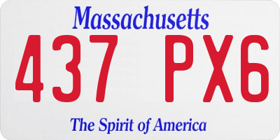 MA license plate 437PX6