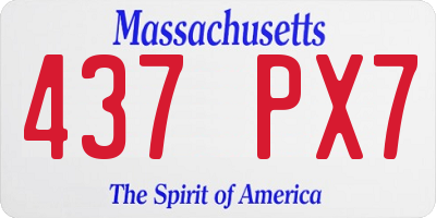 MA license plate 437PX7