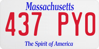 MA license plate 437PY0