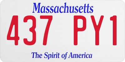 MA license plate 437PY1