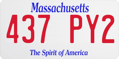 MA license plate 437PY2