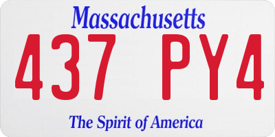 MA license plate 437PY4