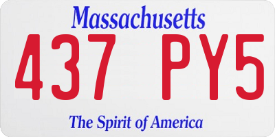 MA license plate 437PY5