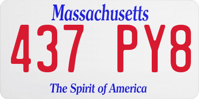 MA license plate 437PY8