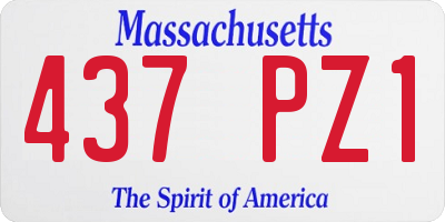 MA license plate 437PZ1