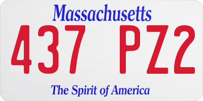 MA license plate 437PZ2
