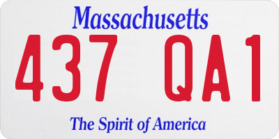 MA license plate 437QA1