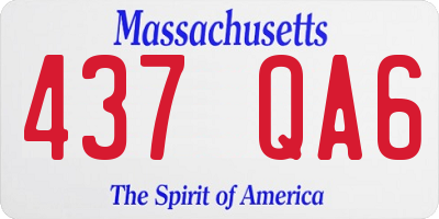 MA license plate 437QA6