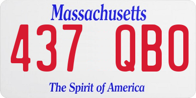 MA license plate 437QB0