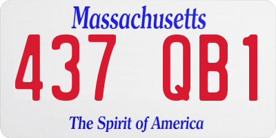 MA license plate 437QB1