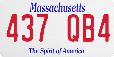 MA license plate 437QB4