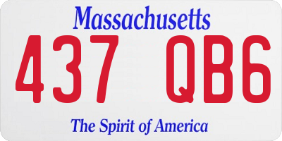 MA license plate 437QB6