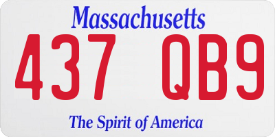 MA license plate 437QB9
