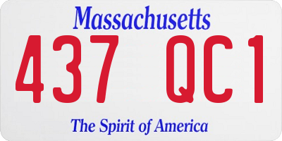 MA license plate 437QC1