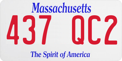 MA license plate 437QC2
