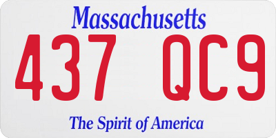 MA license plate 437QC9